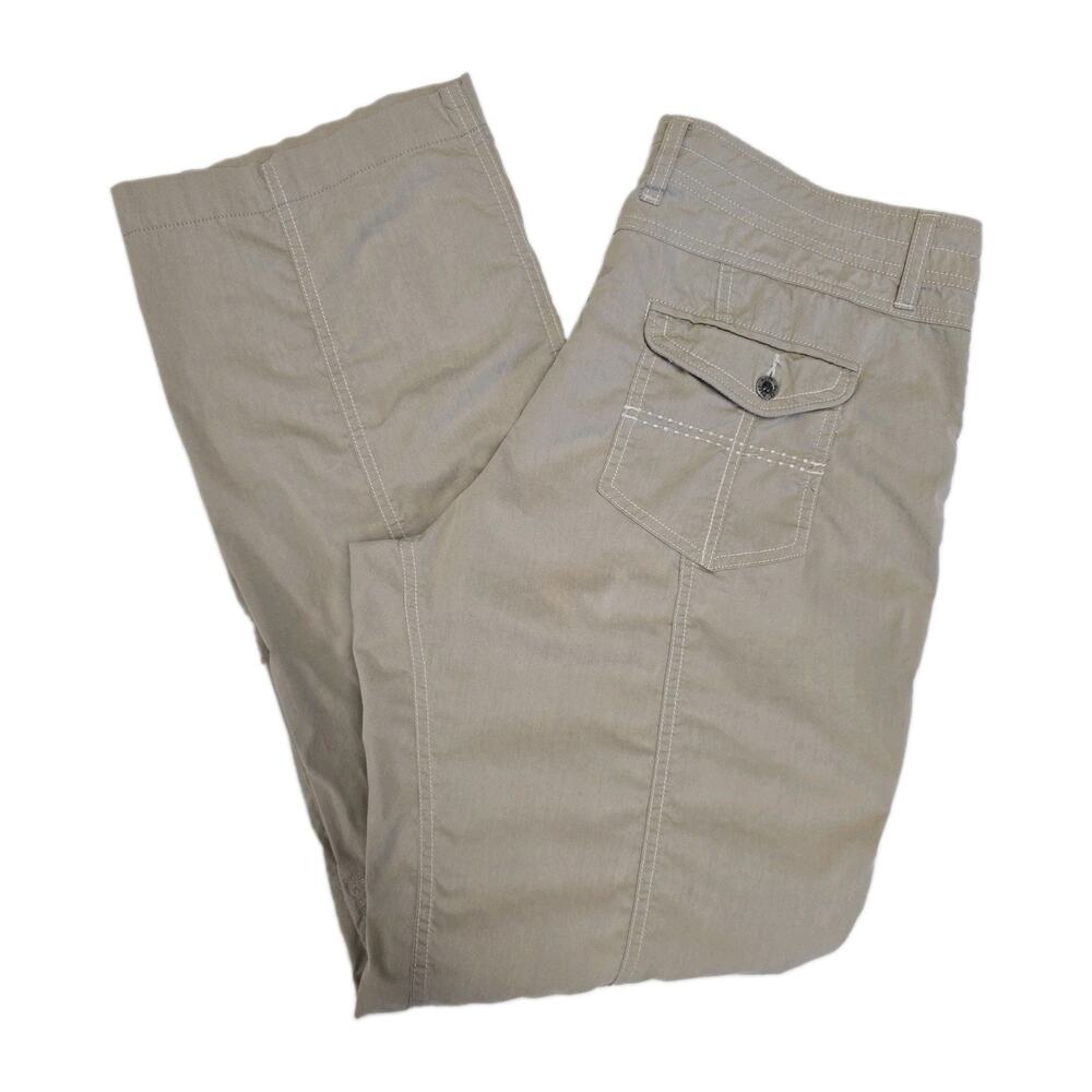 Kuhl Splash Roll Up Pants Womens 12 Regular Khaki Tan Hiking Cargo Outdoor